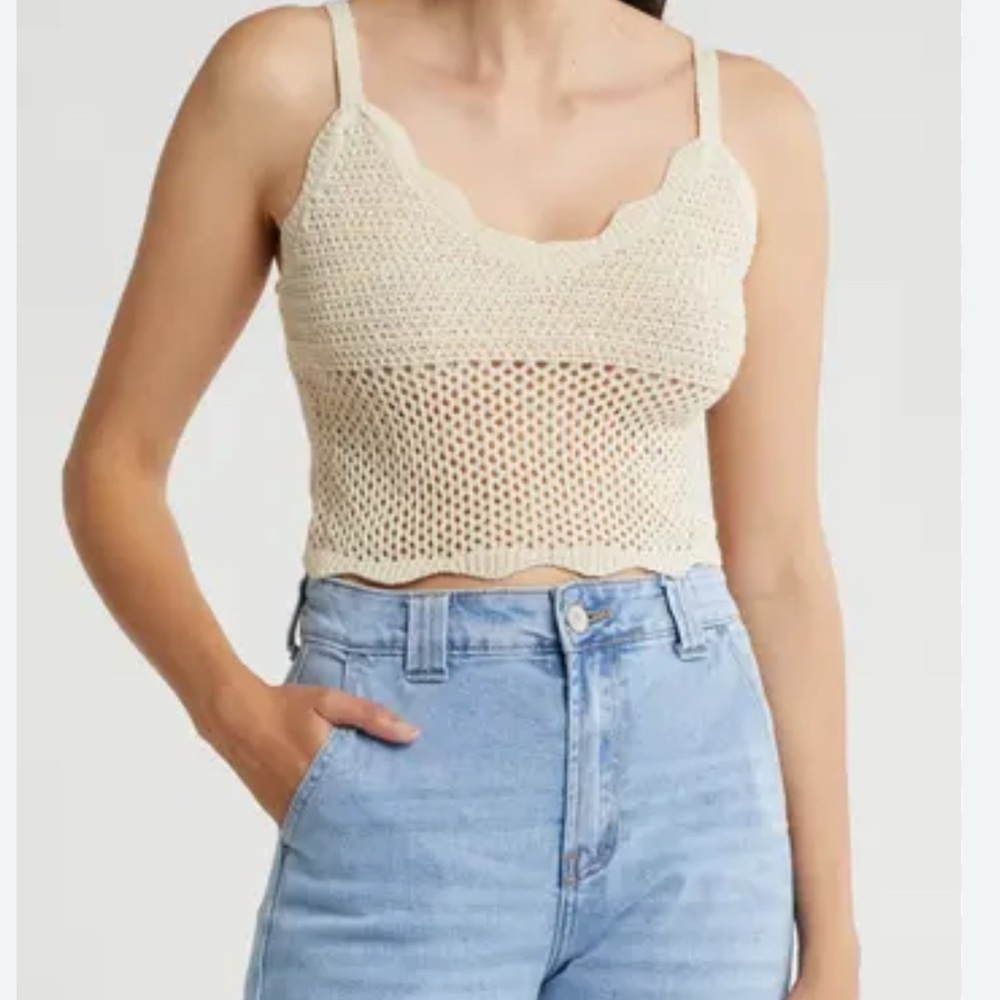 Bora Bora Crop Knit Tank by Vero Moda - Med